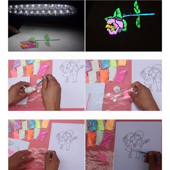 Bubuk fosfor glow in the dark paint serbuk fosfor in the dark powder MC119
