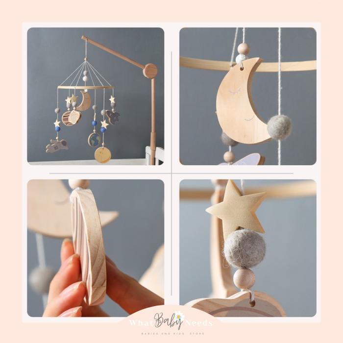 Ollie Baby Crib Toy Mobile / Mainan Gantungan Box Ranjang Bayi Kayu Terlaris
