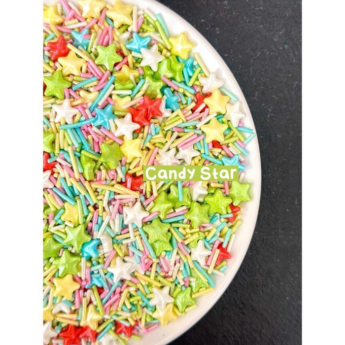 Sprinkle Candy Star 10gr Hiasan Kue Ulang Tahun