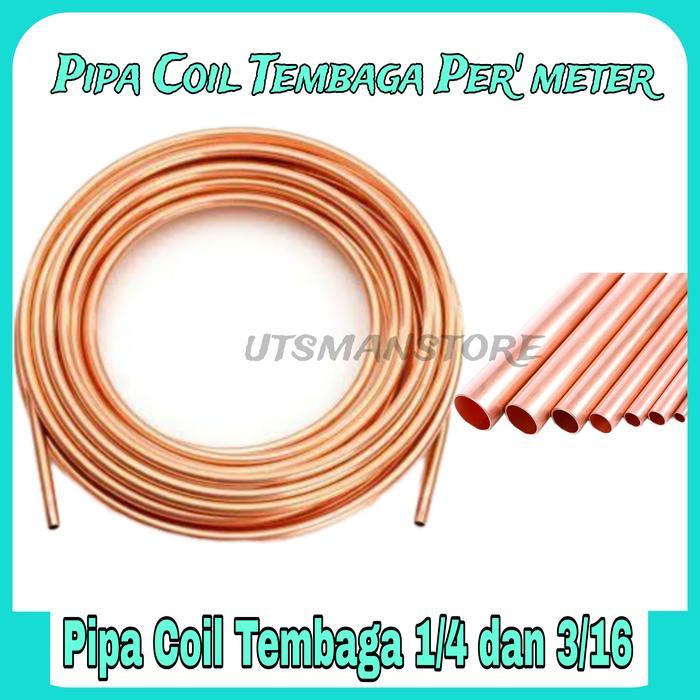 SALE  Pipa Tembaga Kulkas Merek NS / Pipa Tembaga Ac / Pipa Coil atau Pipa Tembaga ukuran 3/16 dan