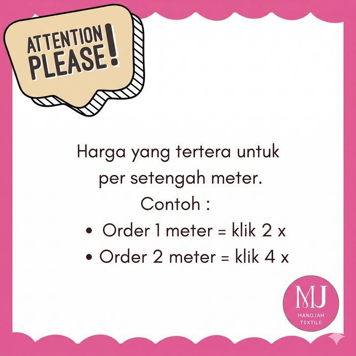 PRODUK TERBATAS Kain Toyobo Sulam Original 100% Eceran Meteran Murah "HARGA METER" (Bahan Seragam &