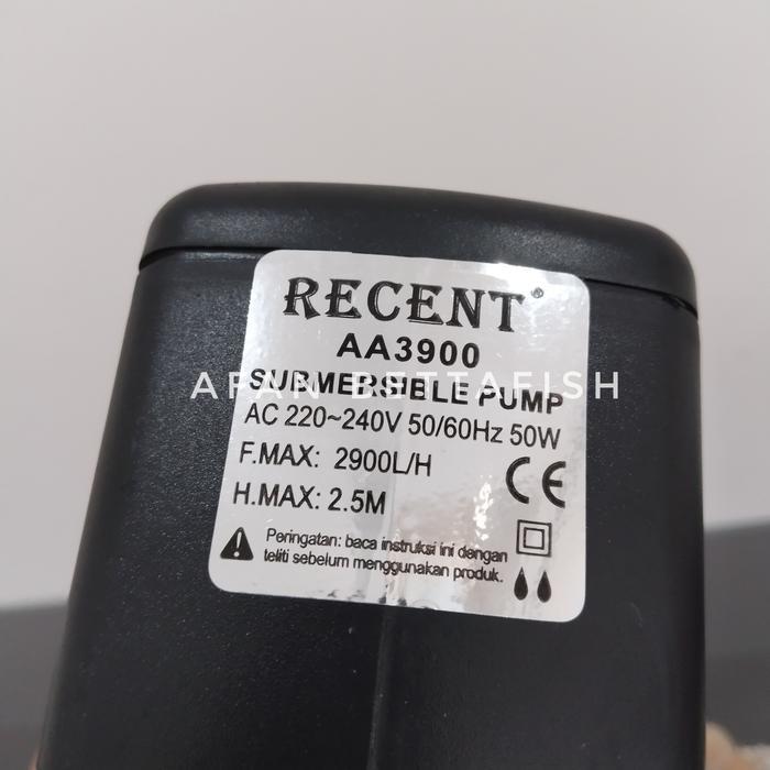 Pompa Celup Kolam Recent Aa 3900 Power Head Aquarium Recent Aa-3900