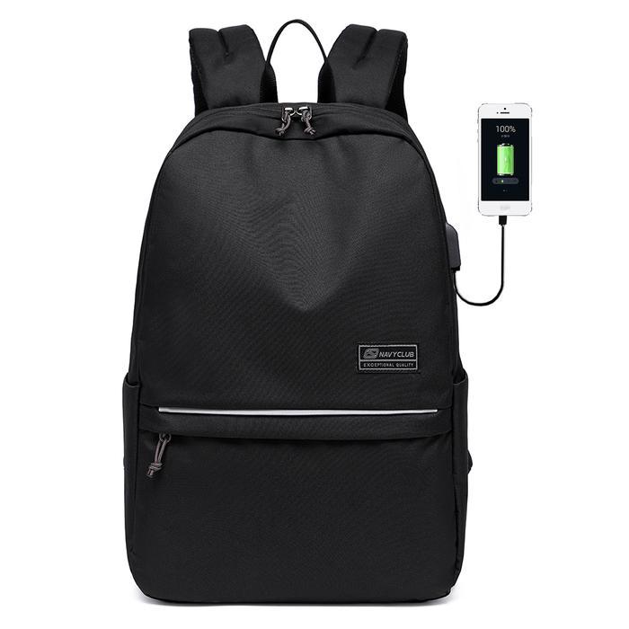 Navy Club HIB Tas Ransel Laptop Kasual Kanvas 14 Inci - Backpack Daypack Pria Wanita