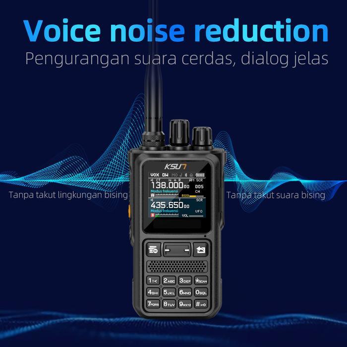 KSUN X-TFSI WALKIE TALKIE UV110D JARAK 10KM DUALL BAND FREKUENSI PENULISAN BLUETOOTH WALKIE TALKIE