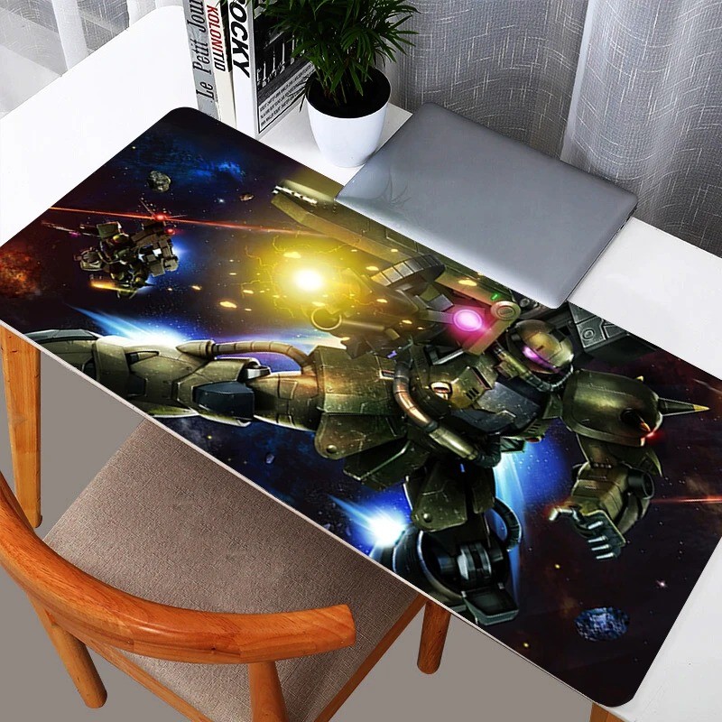 Large Mouse Pad Gamer Mechanical Warrior Gundam Zaku II Keyboard Mousepad Pc Computer Desk Mat