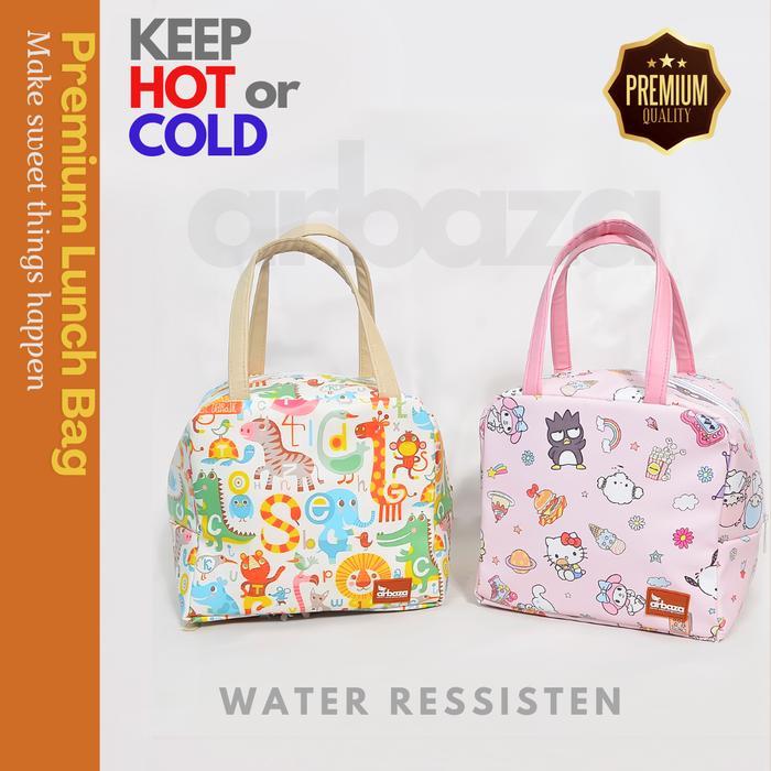 Arbaza II Tas Lunch Box Bekal Makanan Lunch Bag Cooler Bag Multifungsi Anak Sekolah Kerja Kantor dan