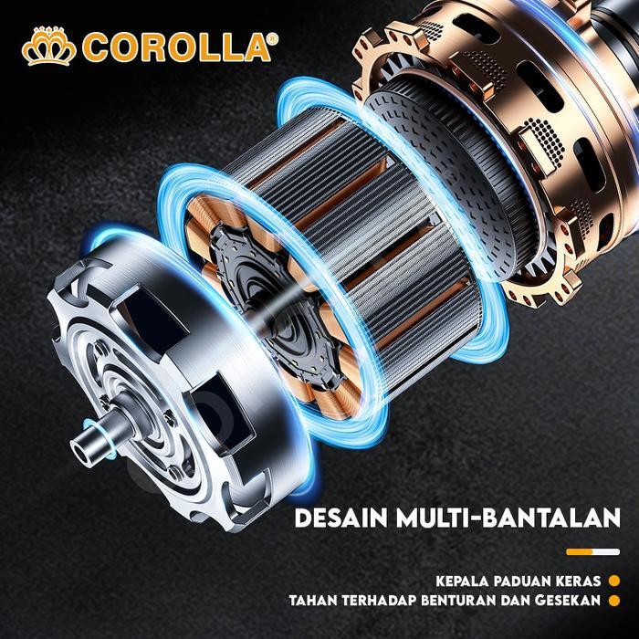 Diskon Corolla Bor Tanpa Kabel Multifungsi Impact Bor Listrik Impact 10Mm 1 Baterai Charger Bor Cas