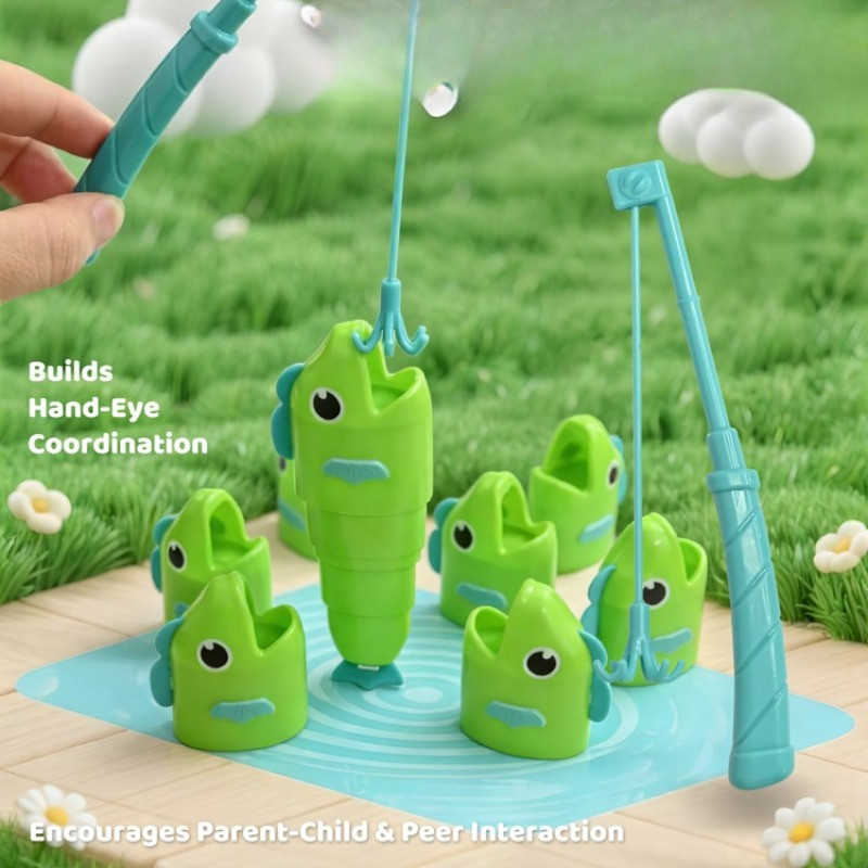 Creative Telescoping Fishing Battle Game Toy Fish Catch Game 2 Player Competitive Interactive Family