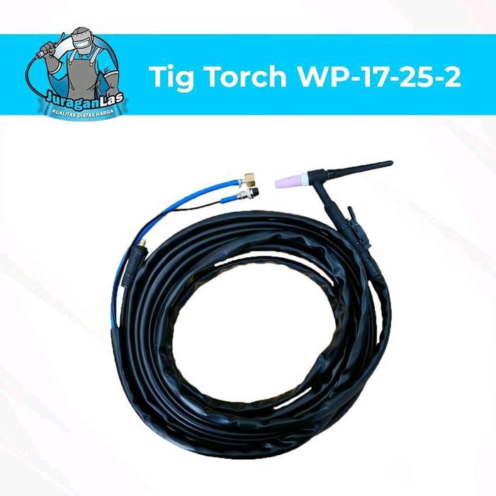 Stang Las Argon / Tig Torch Set WP-17 Double Cable panjang 8 meter