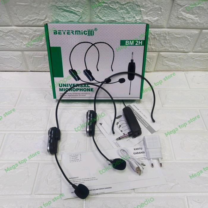 Mic Wireless Beyermic BM-2H 2 buah mic headset/bando