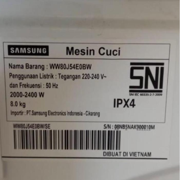 SPIDER SWGITIGA BALING MESIN CUCI SAMSUNG WW80J54E0BW