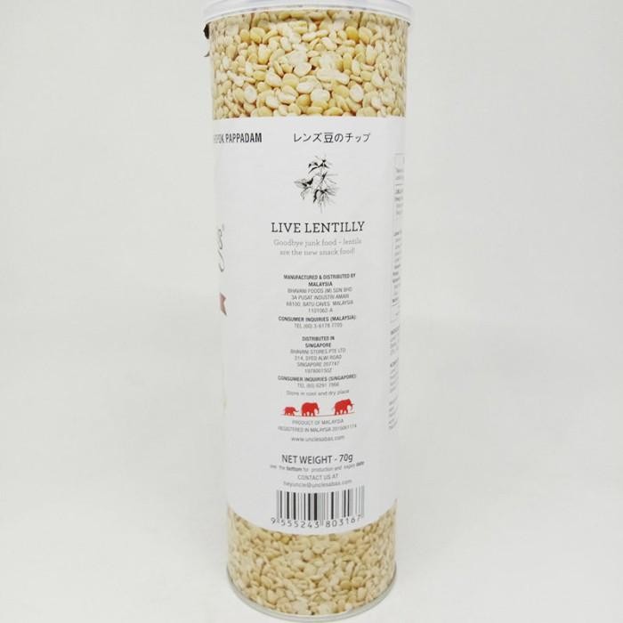 

UNCLE SABA'S POPPADOMS ORIGINAL 70 G MAKANAN SNACK CEMILAN