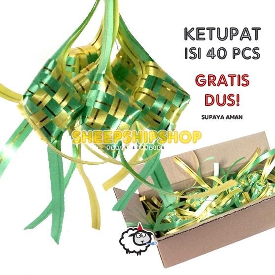

populer] (40PCS) KETUPAT LEBARAN PITA JEPANG KECIL 3,5x4,5x2CM Isi 40pcs