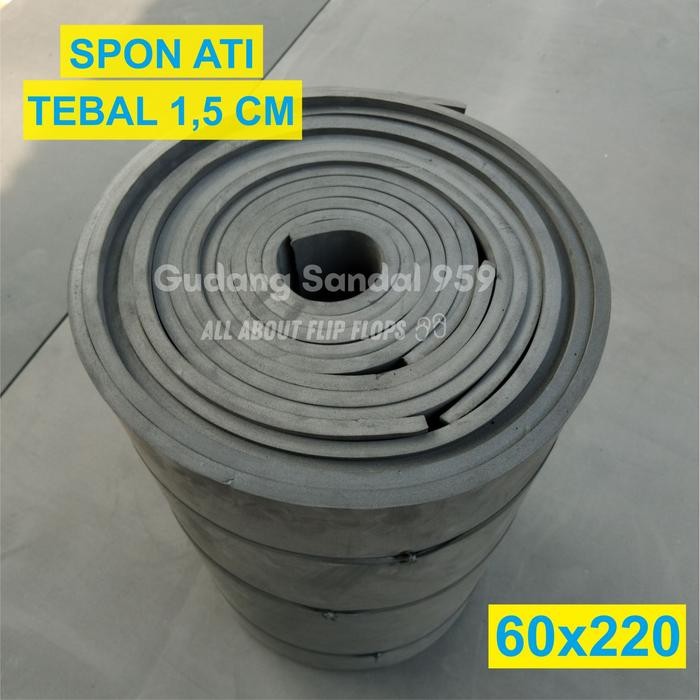 SPON ATI TEBAL 1,5 CM WARNA HITAM LEBAR 60 CM X PANJANG 220 CM UNTUK PERAHU KARET DAN GEBER AYAM