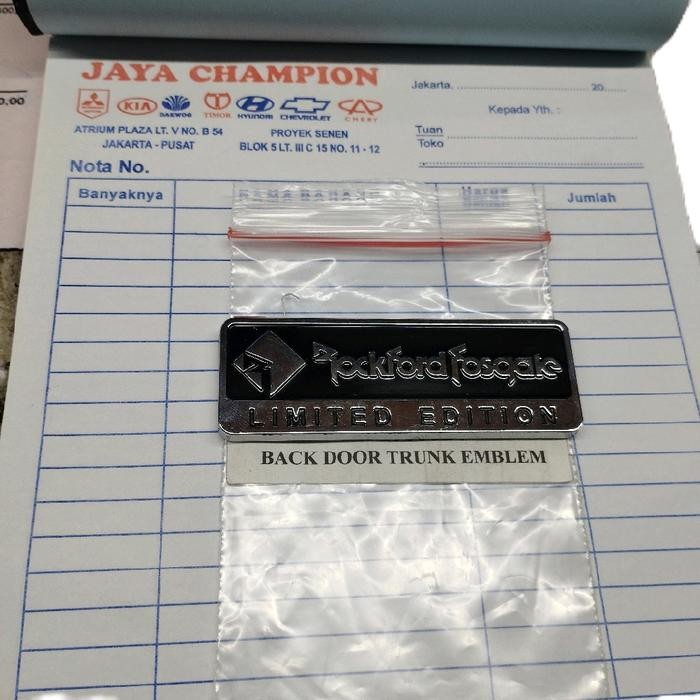 Jual Emblem Rockford Fosgate Black Edition All New Pajero Sport Xpander Cross Asli