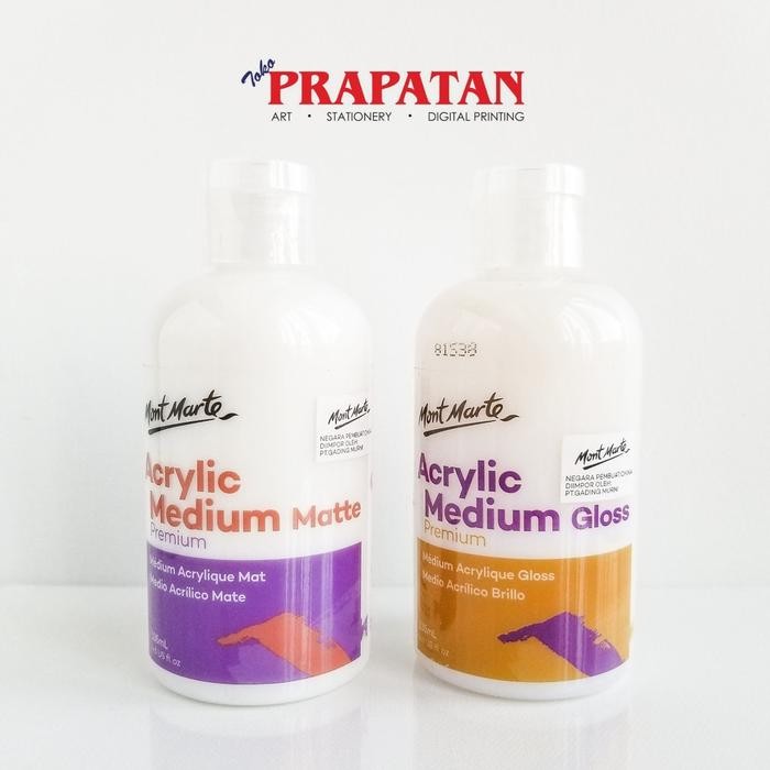 

Pilihan- Mont Marte Acrylic Medium Matte & Gloss 135Ml