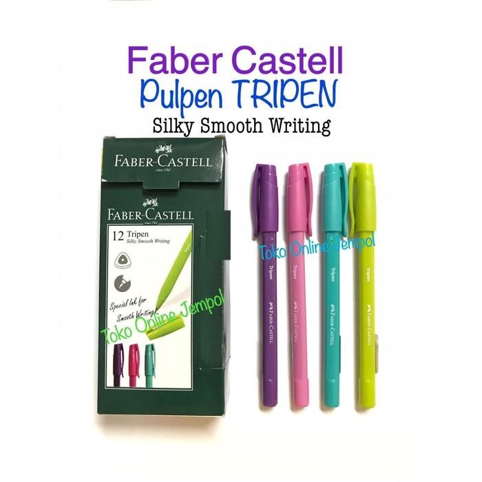 

12 pcs Bolpoin Tripen Faber Castel 0.7mm 54709912 Tinta Hitam ATK113FC