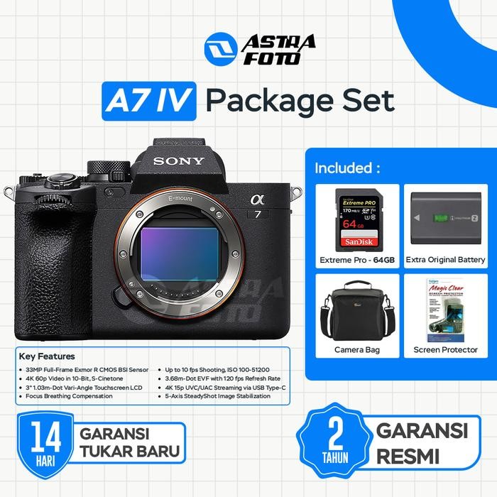 Sony A7IV Body Only - Sony A7 IV Sony A7 Mark IV - A7IV BO Shopeseler