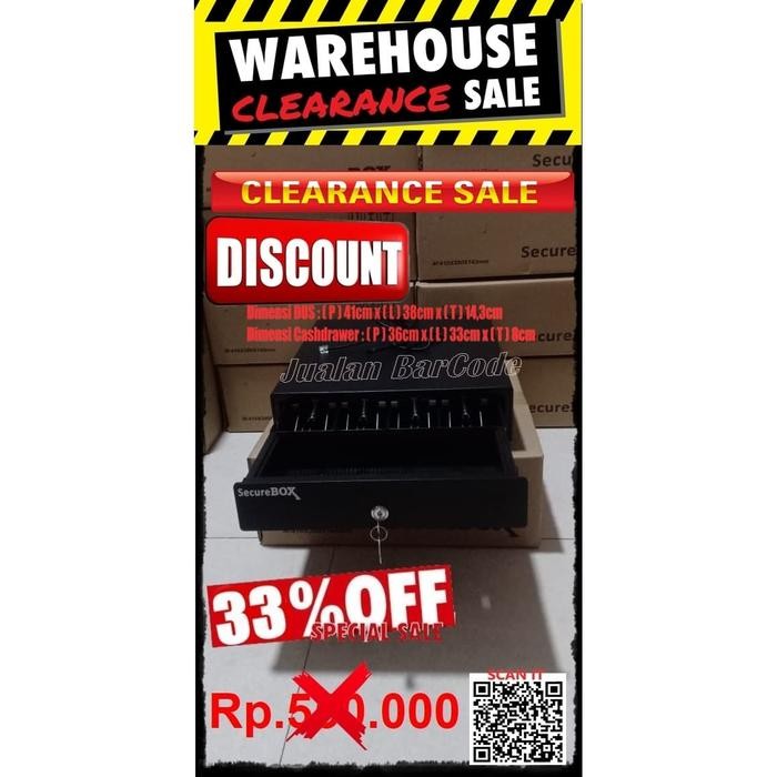 

CASH DRAWER / LACI KASIR / LACI UANG SECUREBOX RJ- 11 (37 X 33 CM )