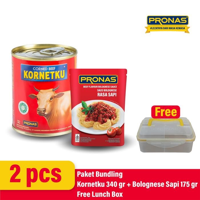 

Pilihan- Pronas Paket Bundling Kornetku Kornet Sapi 340 Gr & Bolognese Sapi 175 Gr
