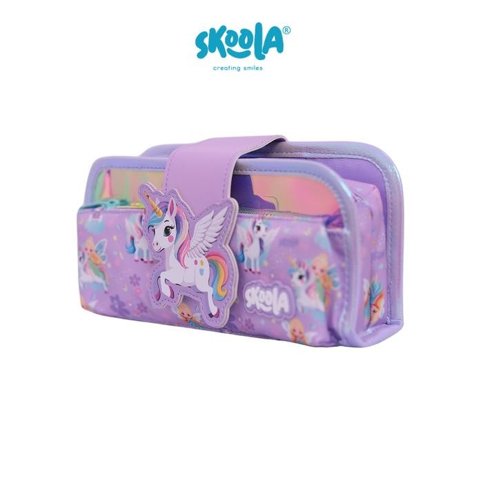 

SKOOLA TEMPAT PENSIL LIPAT 3 PENCIL CASE THREEFOLD STATIONERY ANAK PEREMPUAN LUCU UNICORN FAIRY