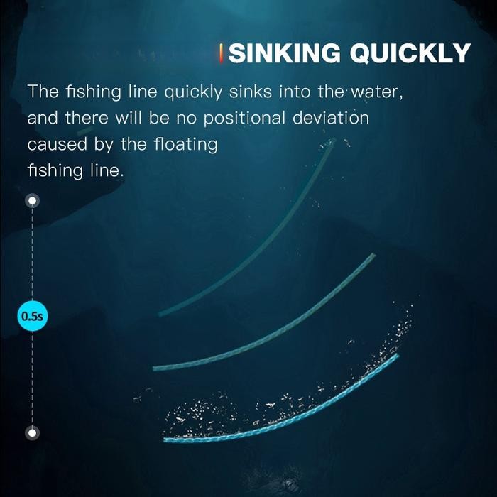 100m Senar Pancing, FISHING PRO Blue Shark PE X8 Senar Pancing, Tahan Aus Senar PE X8 Hijau Merah