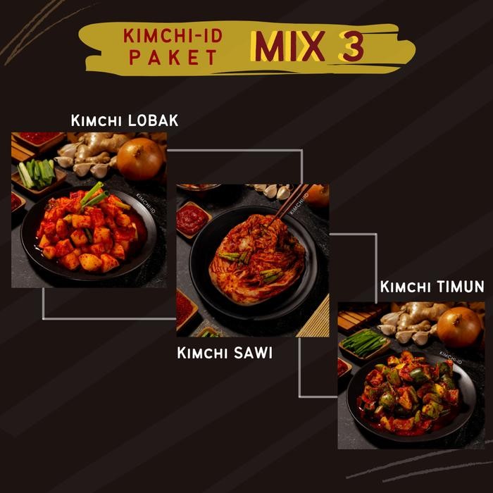 

Pilihan- Kimchi Mix 3 (Lobak, Timun, Sawi) 500 Gram Packing Terpisah