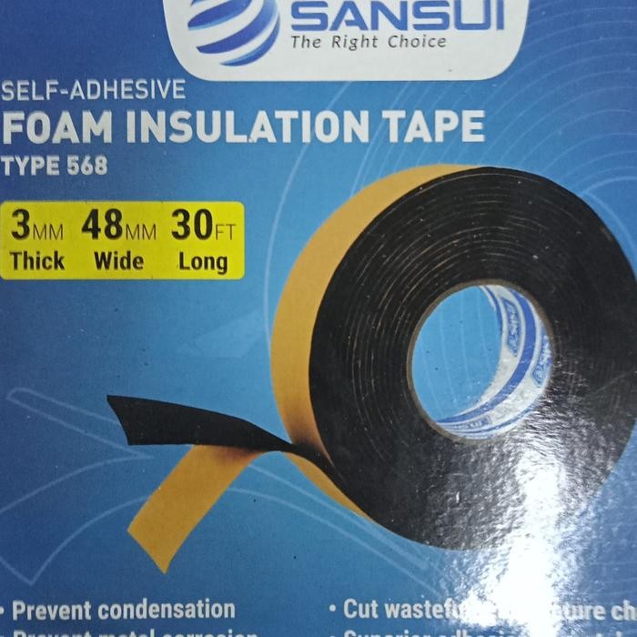 

Insulasi Tape/ Foam Insulation Tape T 3Mm X 48Mm X 30M