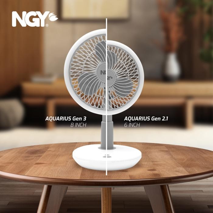 NGY Aquarius Rechargeable Desk Fan / Kipas Angin Meja Portable NGY881