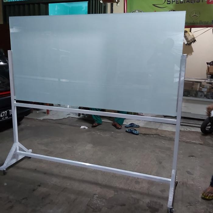 

NEW PRODUK GLASS WHITEBOARD STANDING 90 X 180 CM NONMAGNET TUTI FRUITY