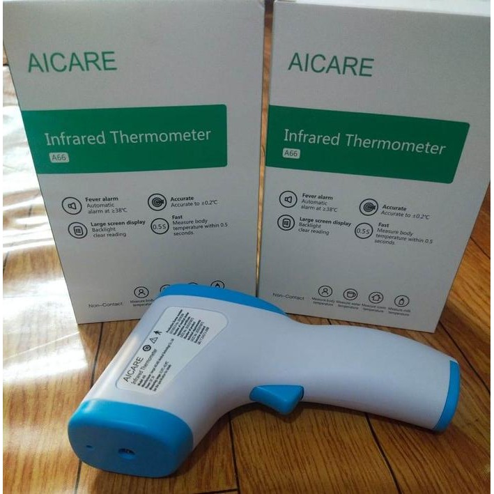 TERMOMETER TEMBAK/ AICARE TERMOMETER INFRARED A66 / THERMOMETER AICARE Kode 64