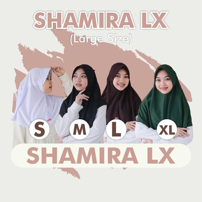 Pilihan- Shamira - Kerudung Sekolah Serut Lx Serut Renda Tutup Hijab Instan Sekolah Daily Size