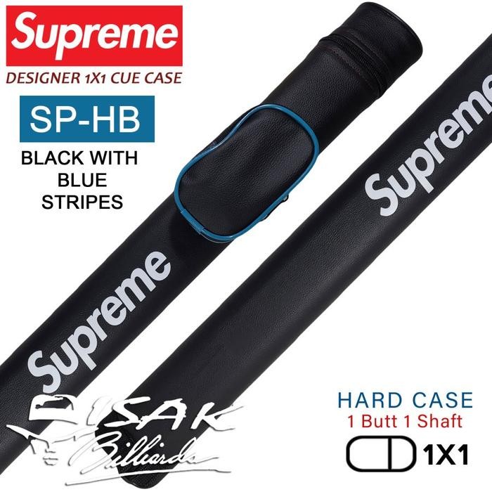 Terbaik Supreme 1X1 Case Black Blue- Tas Stick Hard Cue Sarung Stik Billiard 100% Ori