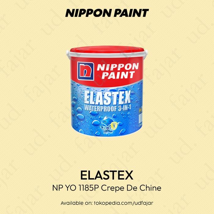Terbaik Nippon Paint - Elastex Waterproof 3In1 - Cat Anti Bocor - 1185P Crepe De Chine / Cream 100%
