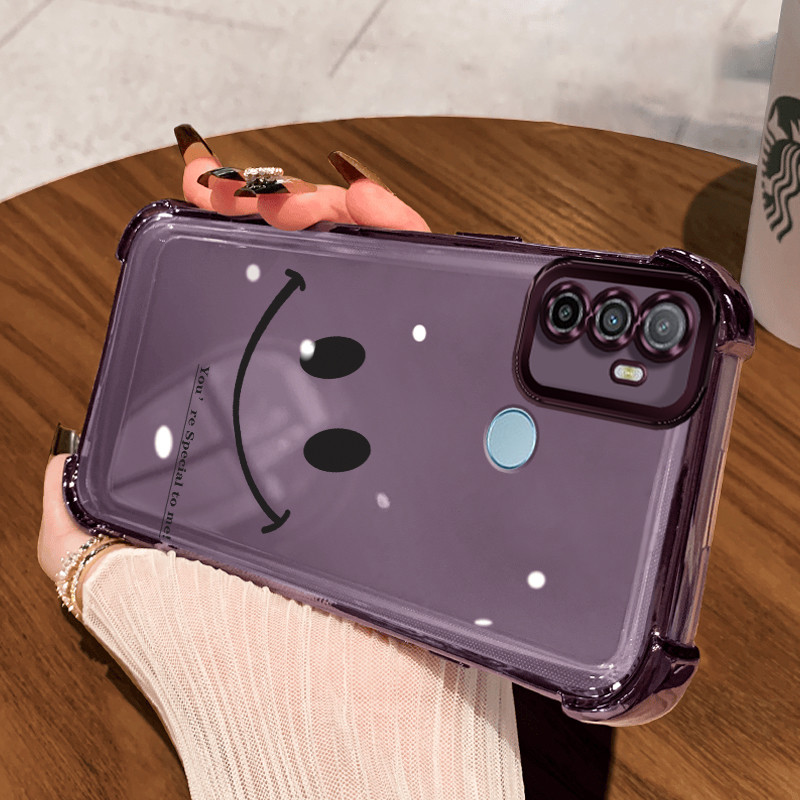 Casing Hp untuk OPPO A53 2020 A53s A32 A33 2020 Case Casing tas wajah tersenyum pola Silikon Softcas