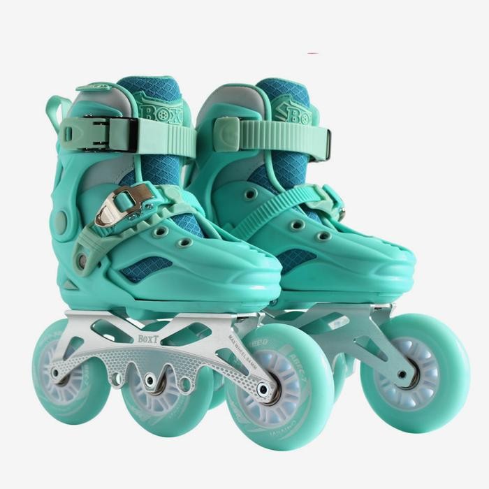inline skate SPEED Original Boxt Hijau Sepatu roda hybrid 3 roda 100mm
