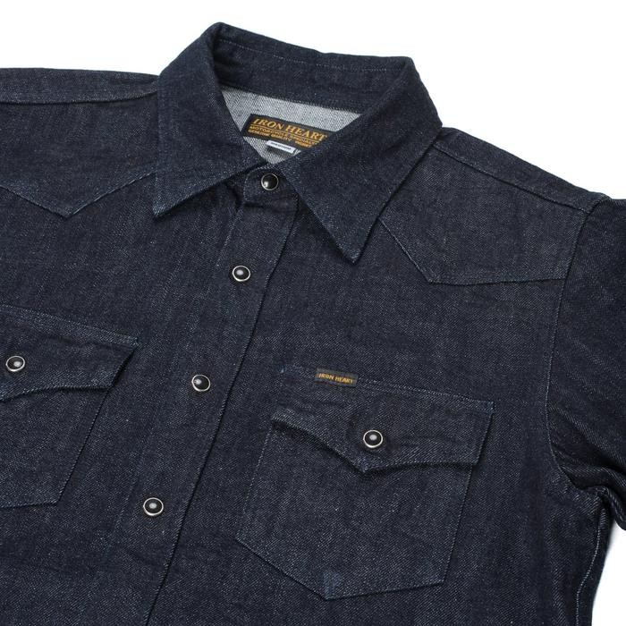 Iron Heart 12Oz Indigo Seage Tonal Denim Shirt