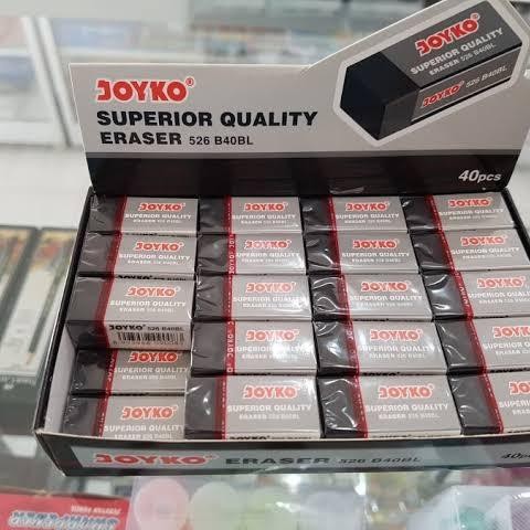 

New 1 pak (40pcs) JOYKO-penghapus kecil hitam/putih eraser 526-B40BL Stationery Hapusan anak sekolah