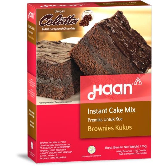 

TERLARIS HAAN BROWNIES KUKUS 475GR READY STOCK