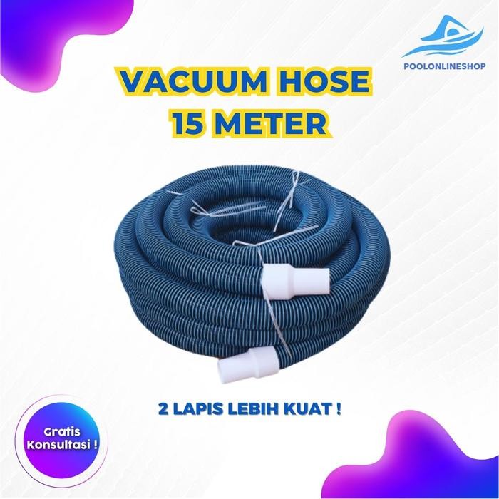 SIAPKIRIM Flexible Vacuum Hose 15 Meter / Selang Vacuum Kolam Renang 15Meter READY STOCK
