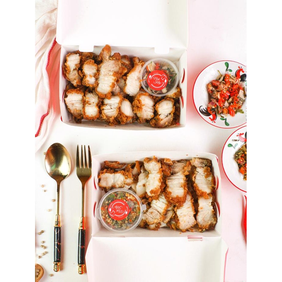 Pilihan- Samcan Goreng Tepung Dengan Sambel Mercon (Pedes Banget) - Babi Goreng