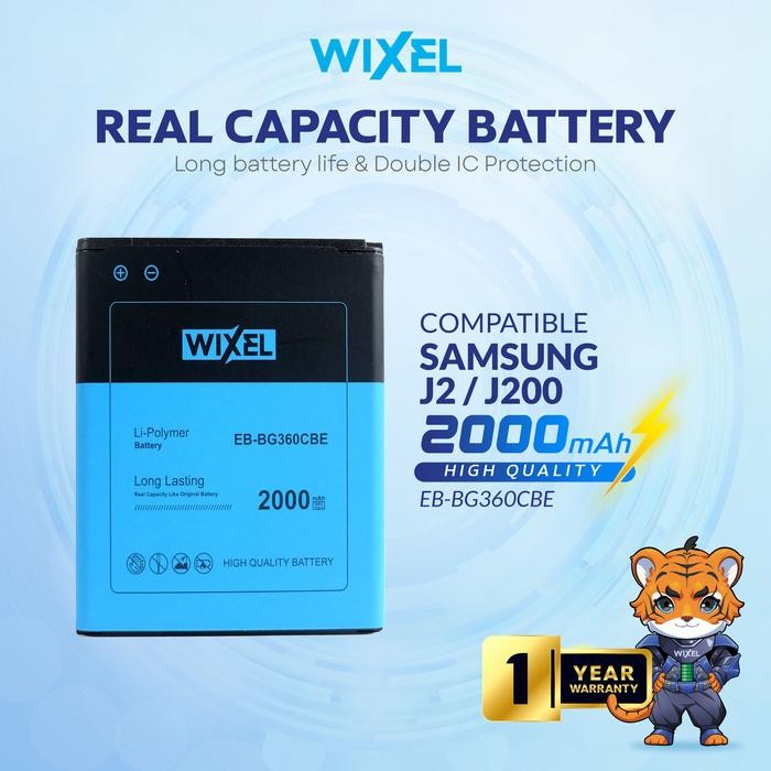 Ready WIXEL Baterai Samsung Galaxy J2 2015 J200 EB-BG360CBE Ori Double Power