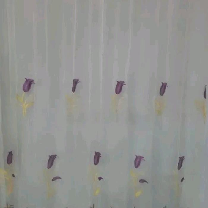 Pilihan- Vitrase Furing Daleman Gorden Motif Bordil Tulip Bunga