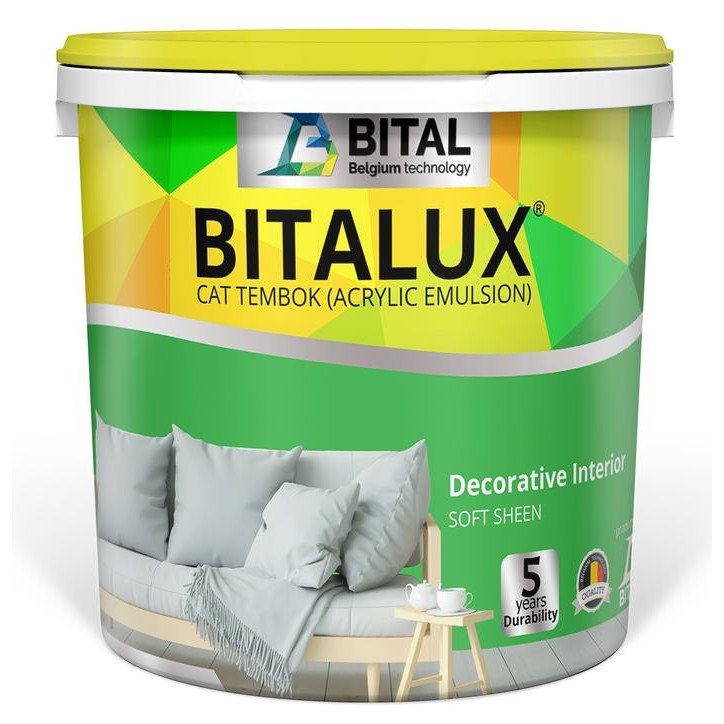 Dulux - 5Kg Cat Tembok Emulsi Bitalux-Cat Tembok Berkualitas Tinggi - Paint