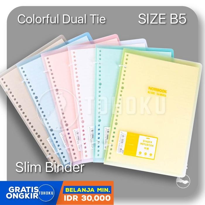 

OJ Slim Binder Transparan Dual Tie A5 & B5