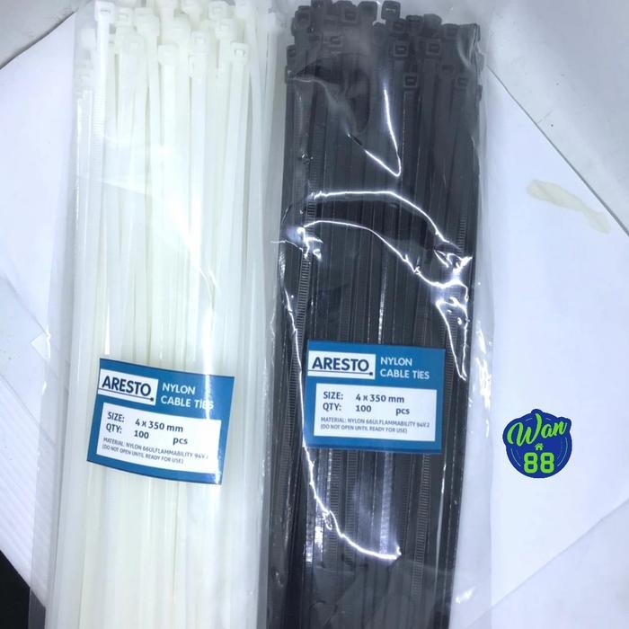 

OJ Kabel ties Aresto 4x350mm High Quality (100 pcs) hitam& putih
