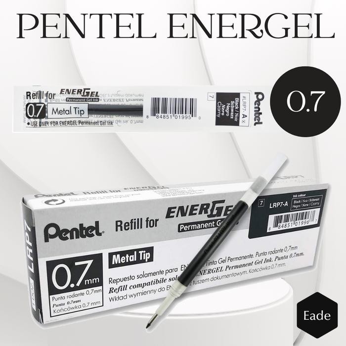 

New Refill Isi Pulpen / Pena Pentel Energel 0.7 MM - Hitam / Biru / Merah