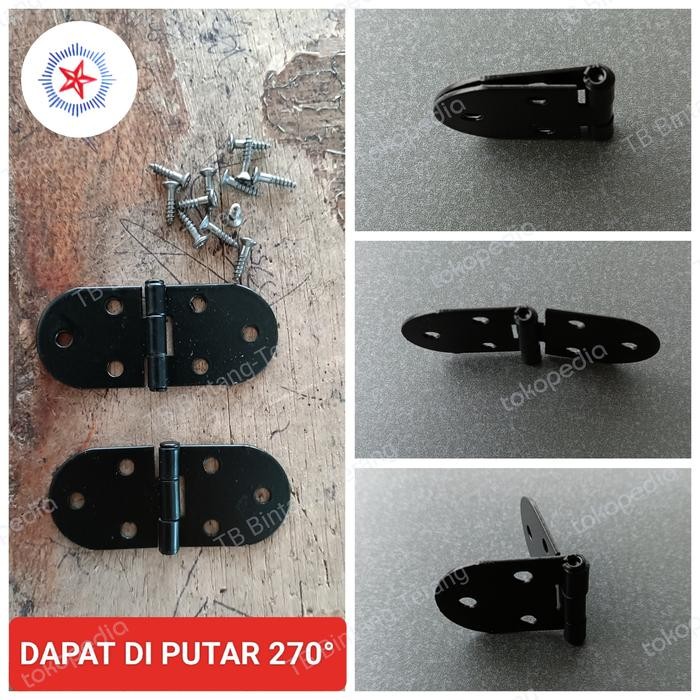 Engsel Oval Lipat 270 Serbaguna Pintu Lemari Meja Mesin Jahit