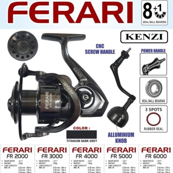 reel pancing kenzi ferari 2000 3000 4000 5000 6000 power handle