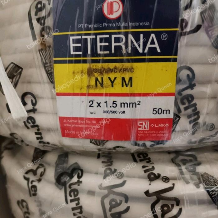 Kabel Nym 2X1.5 Eterna 50Meter Roll/Kabel Nym 2X1.5 Eterna 50 Mtr